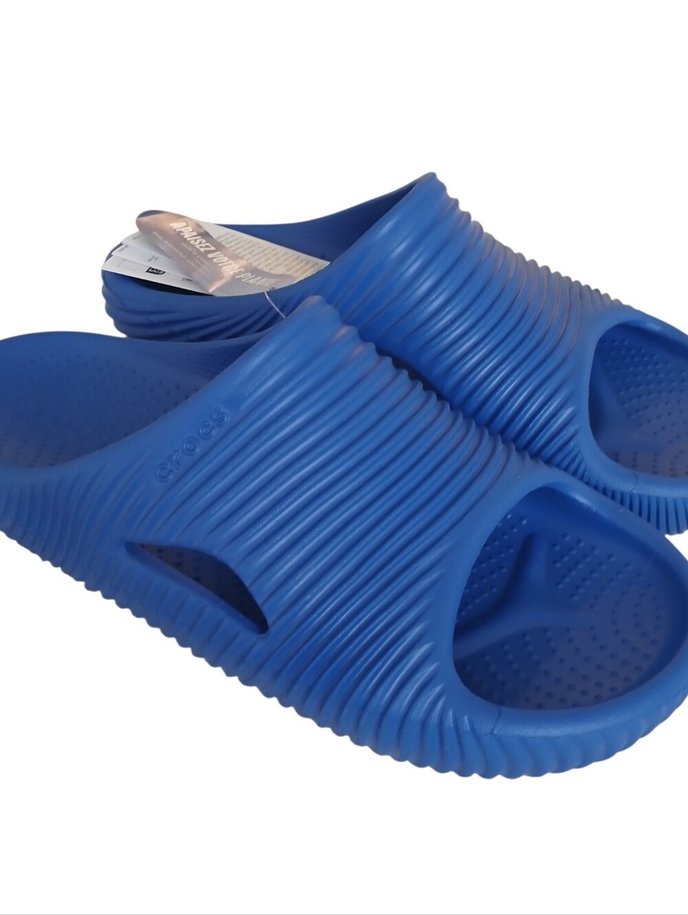 NEW CROCS Mellow Tide Recovery Slides Women's 10 Blue Relaxation Comfort